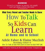 How to talk so kids can learn